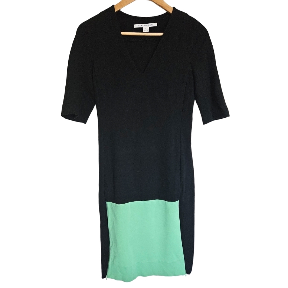 DVF Takara CB‎ knit colourblock sheath dress